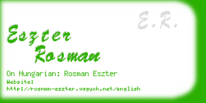 eszter rosman business card